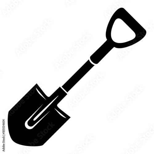 Shovel icon, simple style