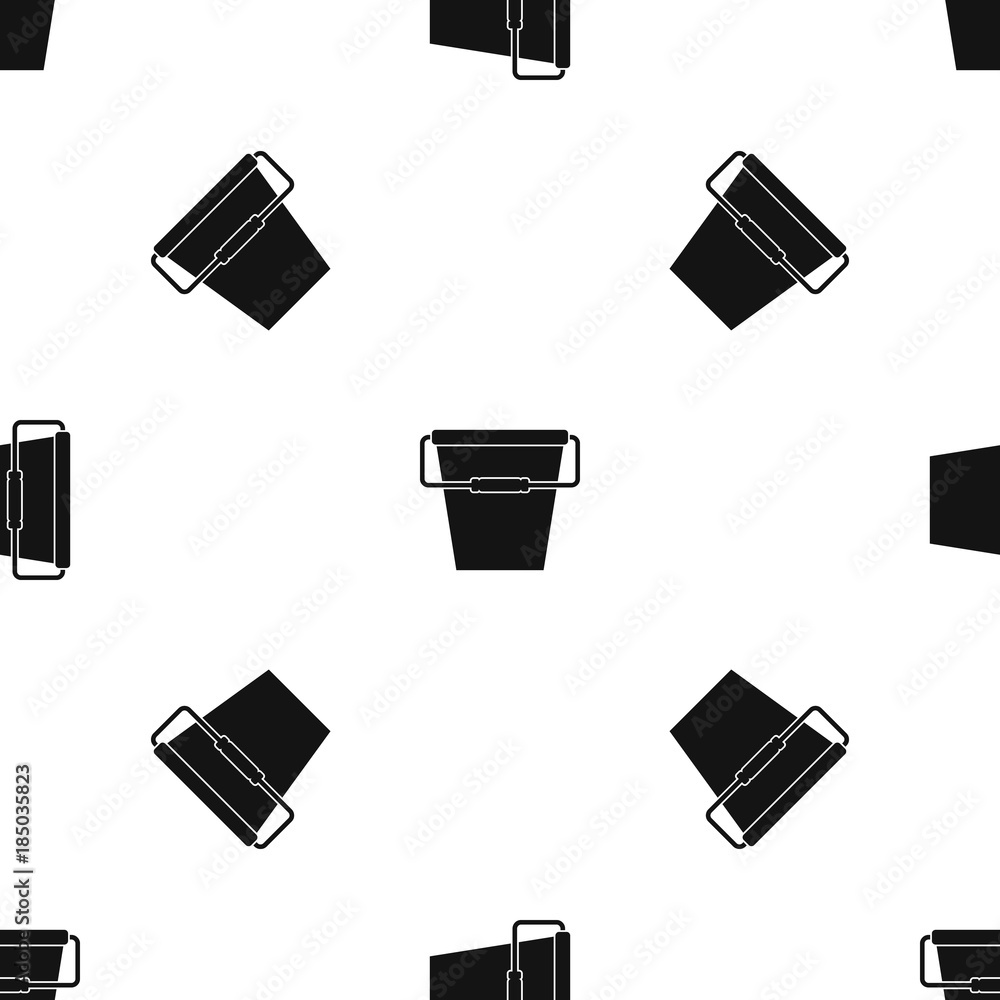 Empty bucket pattern seamless black Empty bucket pattern seamless black