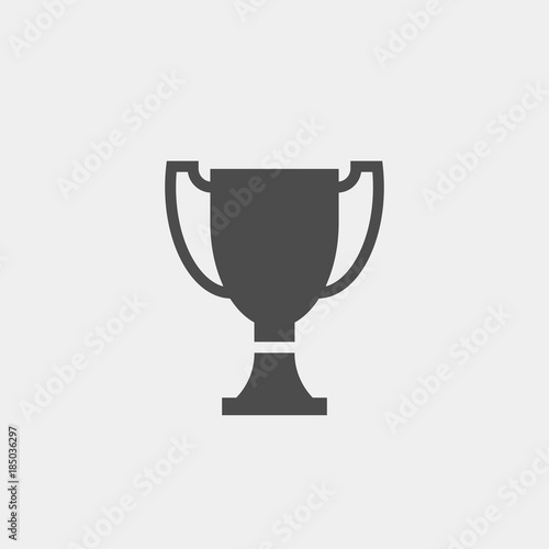 Trophy flat vector icon. Champions flat vector icon