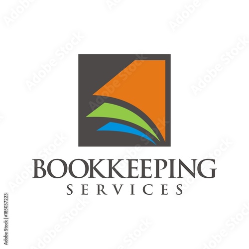 Bookkeeping logo initial design template vector illustration