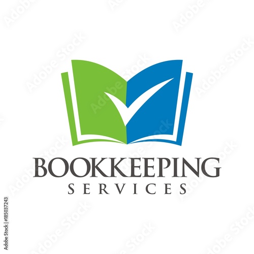 Bookkeeping logo initial design template vector illustration
