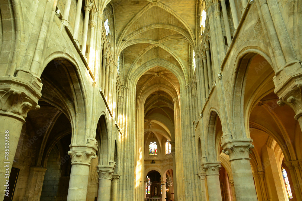  Triel sur Seine; France - august 27 2017 : historical Saint Martin church