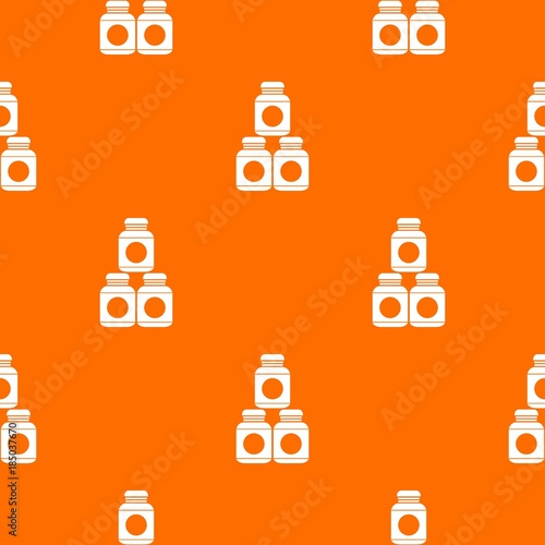 Sport nutrition containers pattern seamless