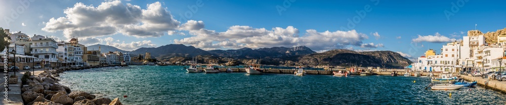 Panorama of Karpathos port, Pigadia