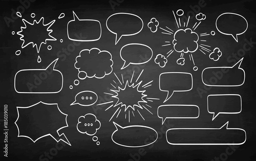 Set of speech bubbles.