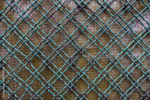 Vintage geometric Metal fence pattern texture