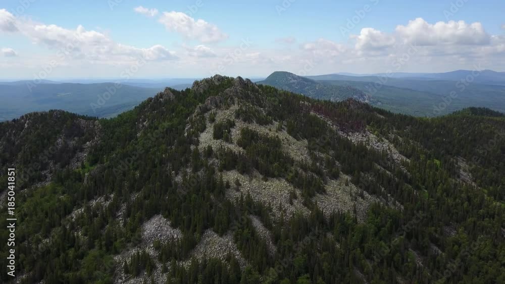 aerial view in the Ural mountains
