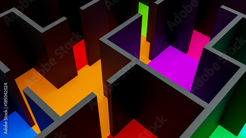 Foto suprematism constructivism 3d illustration