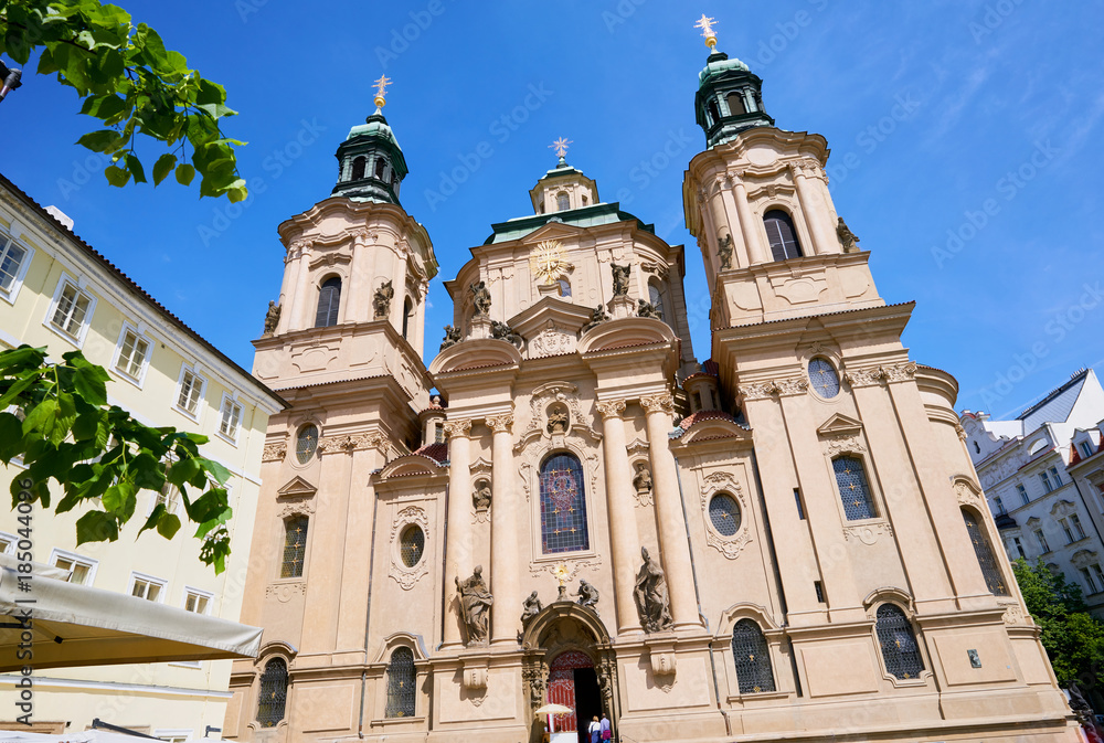 Church of St. Ignatius at Karlovo namestí, Charles square. Prague, Czech Republic, Europe