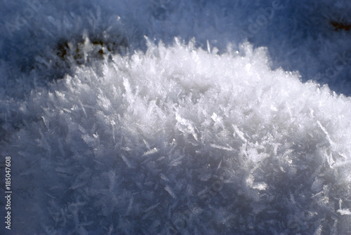 fragment of a fresh snowdrift closeup - individual ice crystals visible