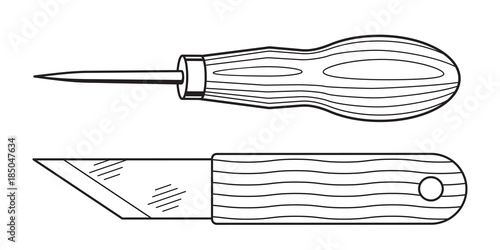 Awl and knife