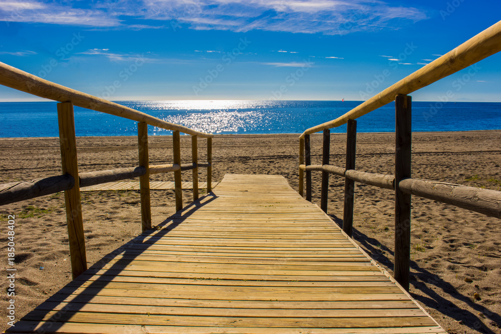 Beach. The best views of the beach in Marbella. Malaga province, Costa del Sol, Andalusia, Spain. Picture taken – 14 december 2017. Beach. The best views of the beach in Marbella. Malaga province, Costa del Sol, Andalusia, Spain. Picture taken – 14 december 2017.