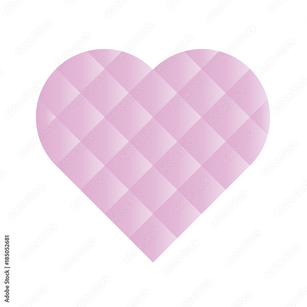 Heart mosaic of square tiles with pink gradients. Love symbol. Vector illustration. Heart mosaic of square tiles with pink gradients. Love symbol. Vector illustration.