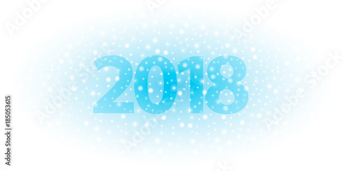 The inscription 2018 against the background of stars