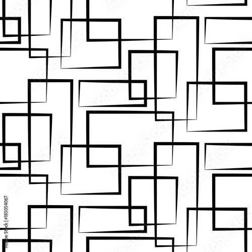 Geometric seamless pattern with black restangle
