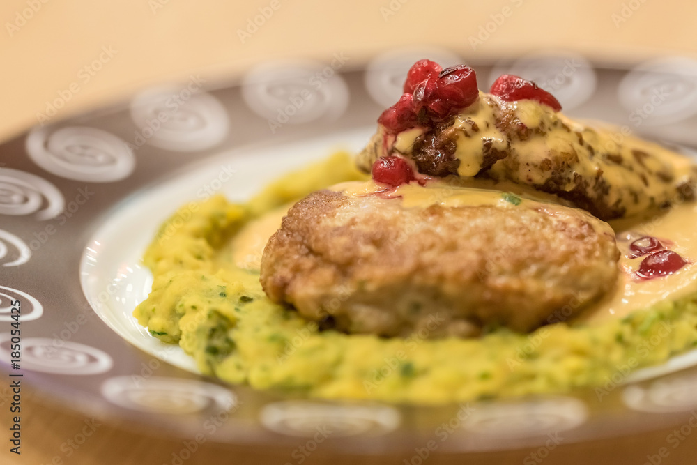 Meat patties or frikadeller in sauce Meat patties or frikadeller in sauce