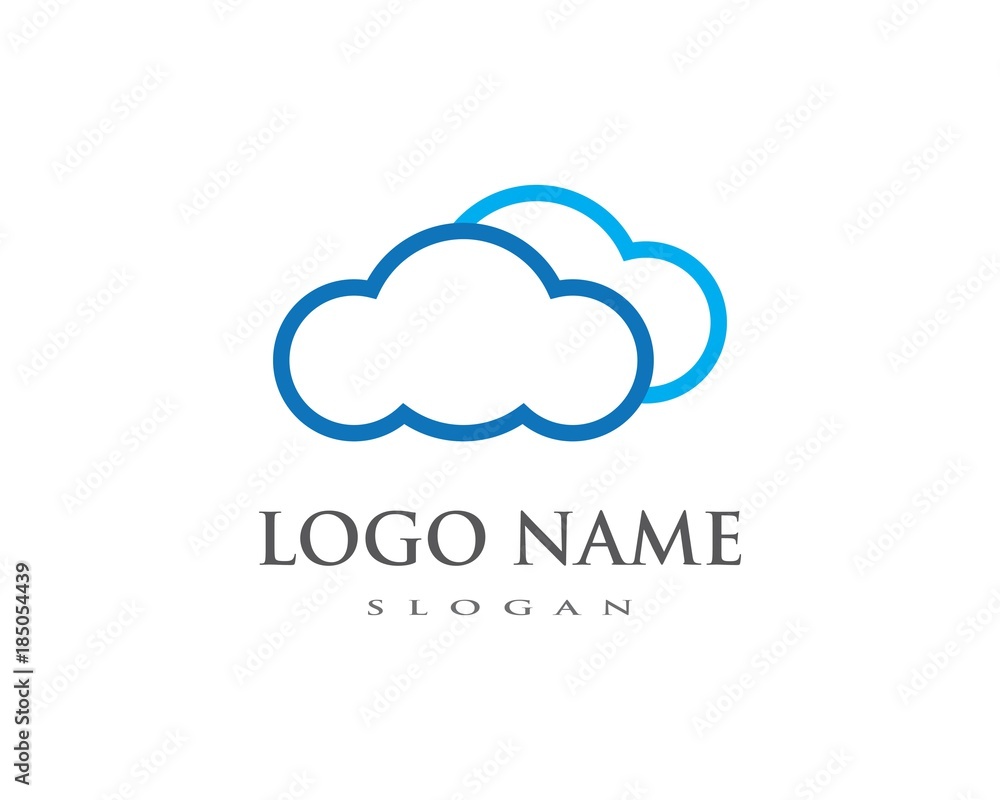 cloud technology vector logo template cloud technology vector logo template