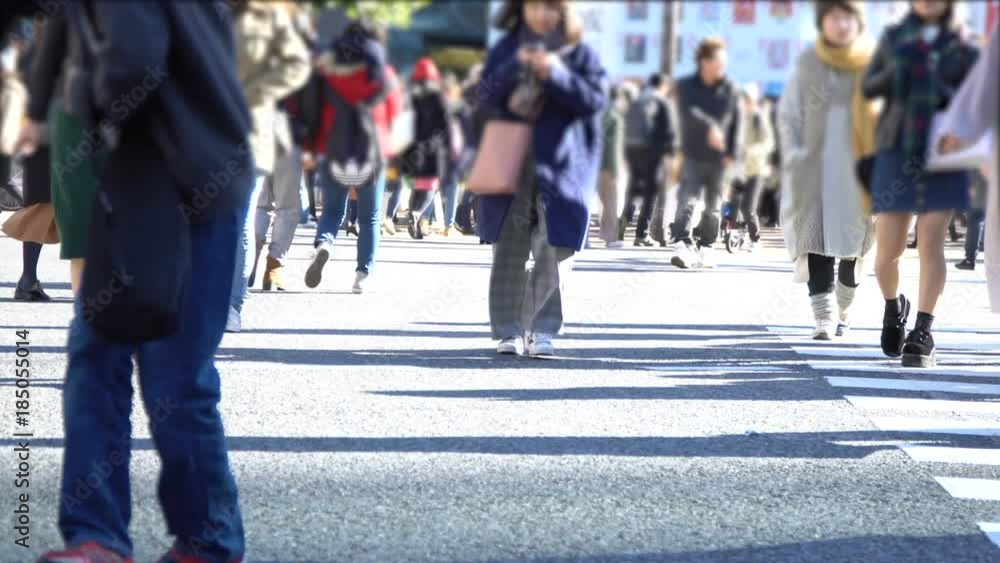 東京・渋谷・スクランブル交差点・12月・休日 東京・渋谷・スクランブル交差点・12月・休日