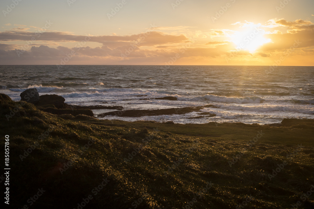 Fototapeta premium sunset at the sea in Wexford, Ireland