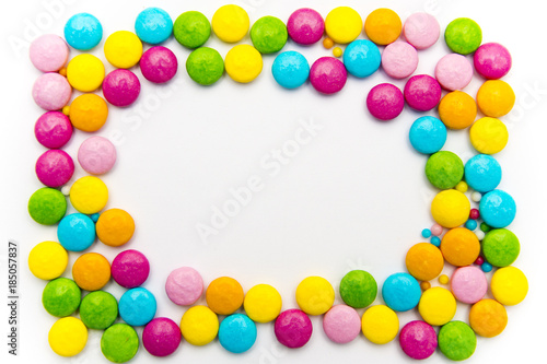 bright candy on white background