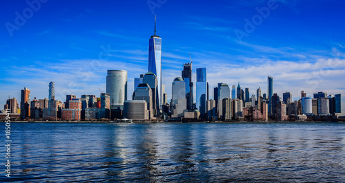 New York City Manhatten Skyline viewed from Jersey City NJ
