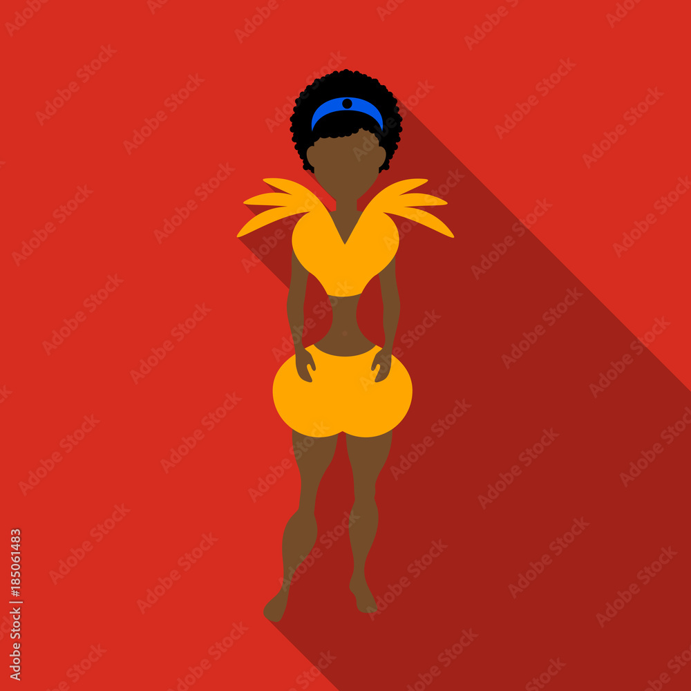 Brazilian samba dancers. Vector carnival girls wearing a festival ...
