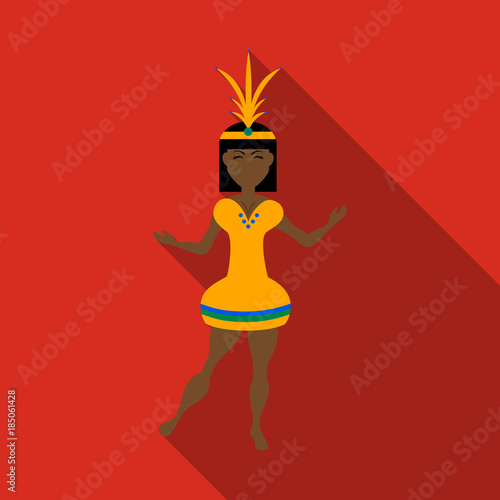 Brazilian samba dancers. Vector carnival girls wearing a festival costume is dancing. photo