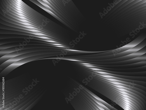 Abstract background with metal waves. Vector illustration