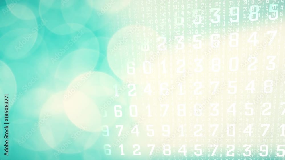 Computer big data science concept, random numbers Computer big data science concept, random numbers