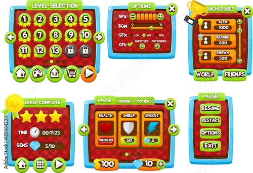 Colorful Candy Game UI Set