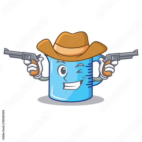 Cowboy measuring cup character cartoon