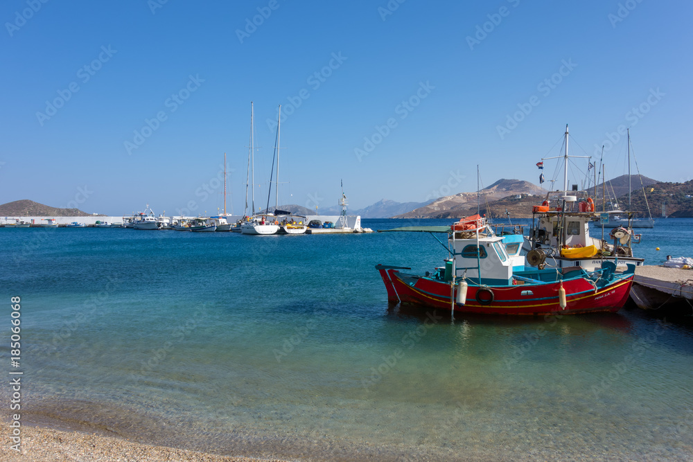 The small harbor of Panteli village in Leros island, Dodecanese, Greece
