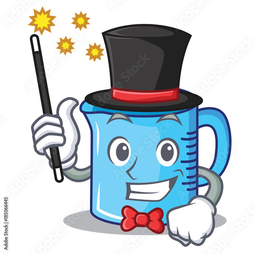 Magician measuring cup character cartoon