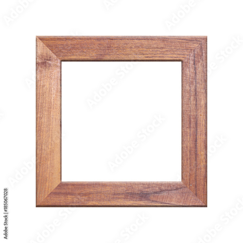 Old wooden frame isolated.