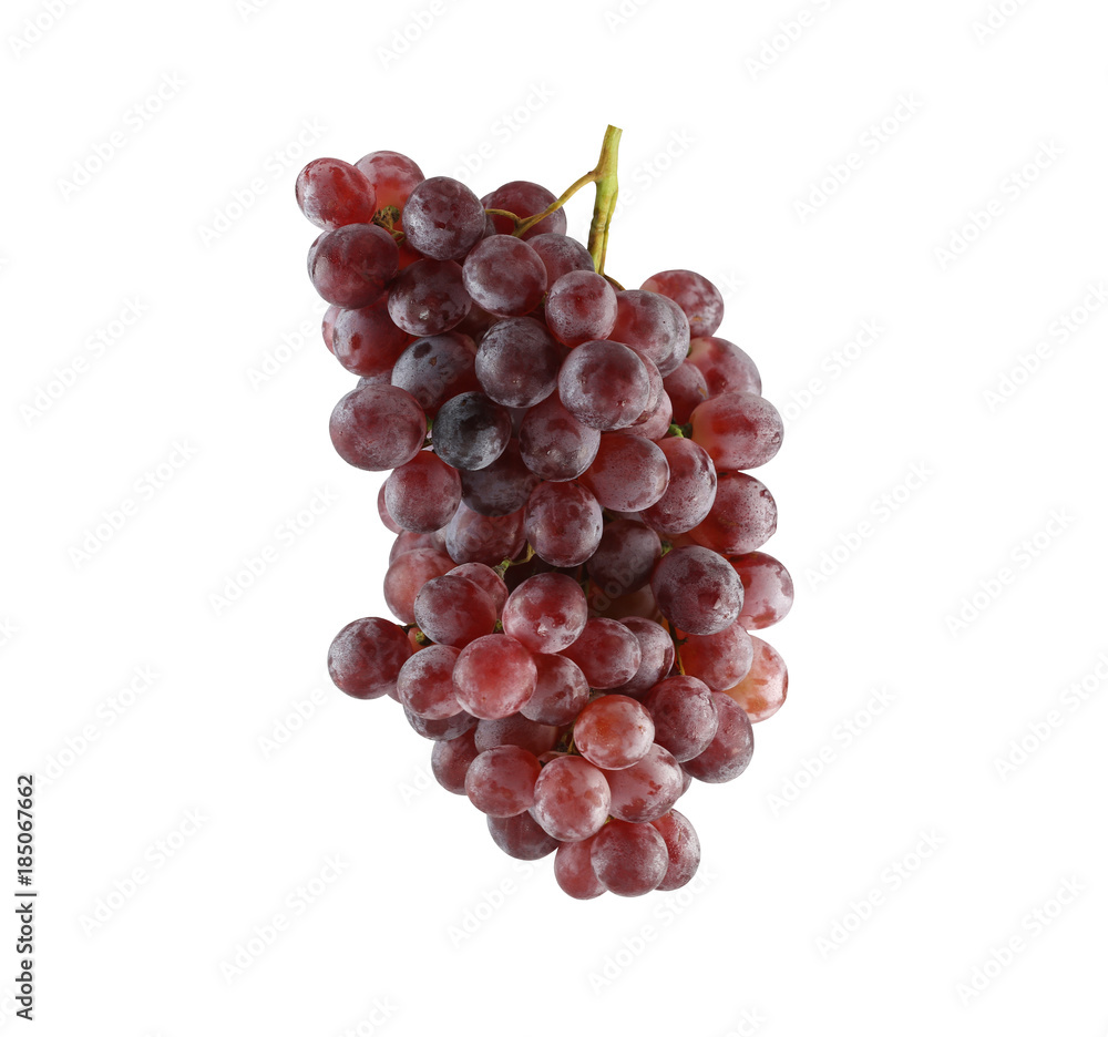 Fresh purple grapes isolated on white background. Fresh purple grapes isolated on white background.
