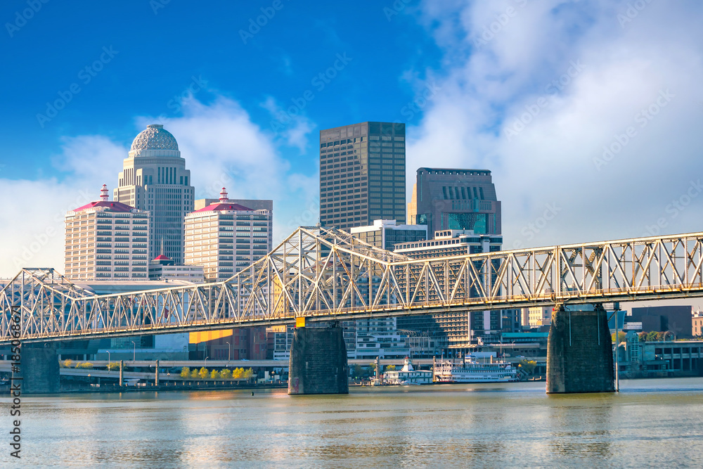 Naklejka premium View of Skyline downtown Louisville