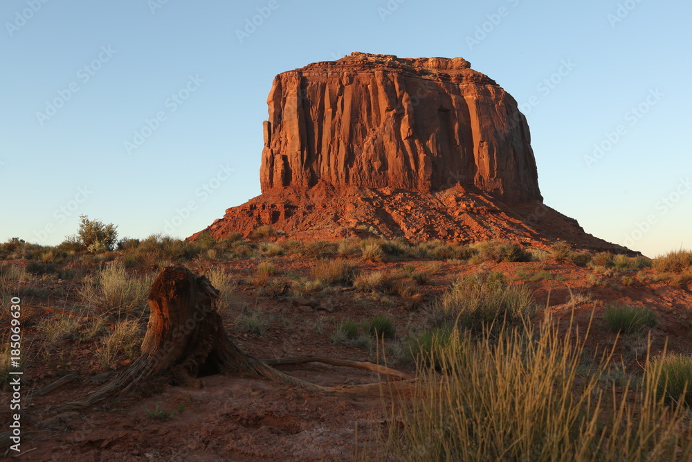 A rock in Monument Valley in Arizona