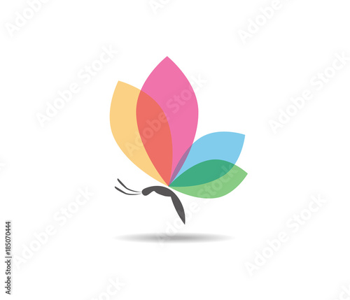 beautiful butterfly vector logo design