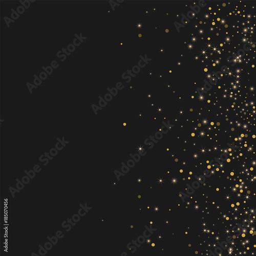 Gold shine of confetti.