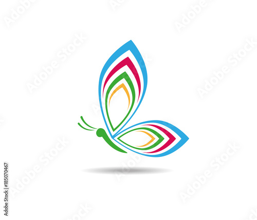 beautiful butterfly vector logo design