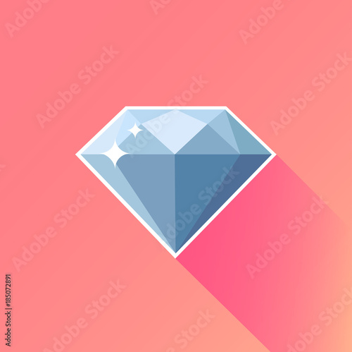 Diamant Flat Design Icon