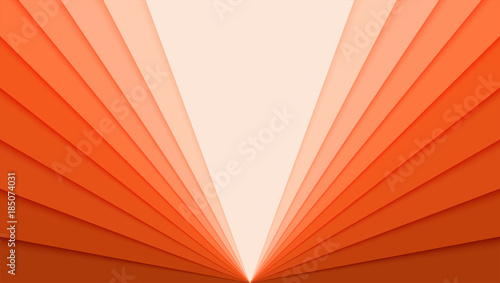 Paper cut out backdrop with gradient, idea for banner. Layered colorful paper shapes for card, poster, brochure, flyer, design layout. Carving art, 3d illustration, abstract background
