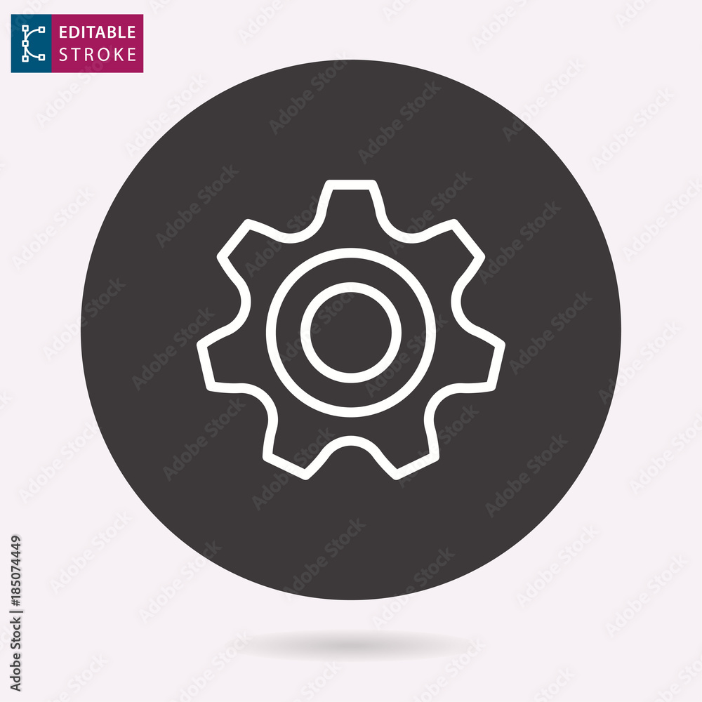 Settings line vector icon. Editable stroke. Settings line vector icon. Editable stroke.