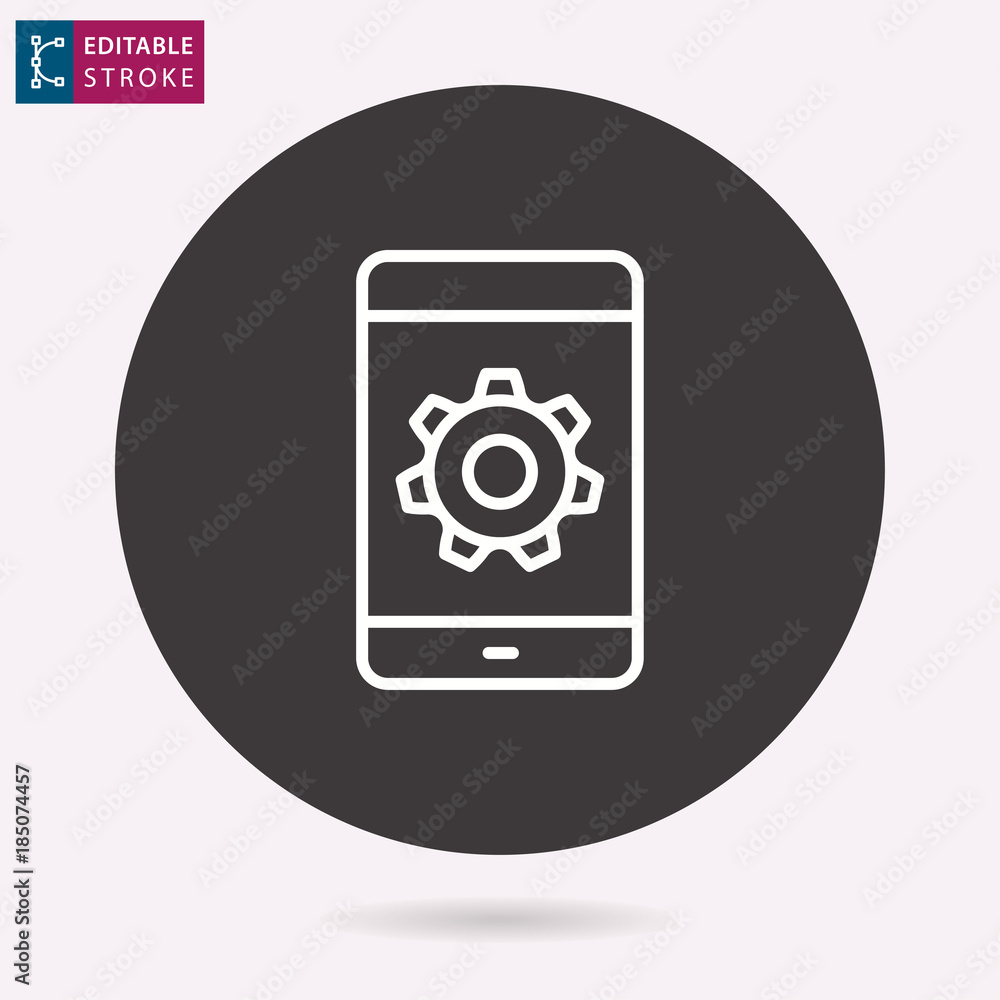Settings line vector icon. Editable stroke. Settings line vector icon. Editable stroke.