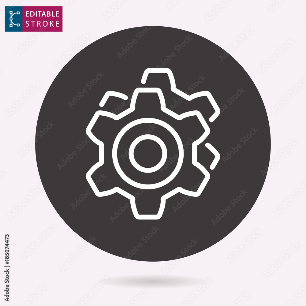 Settings line vector icon. Editable stroke. Settings line vector icon. Editable stroke.