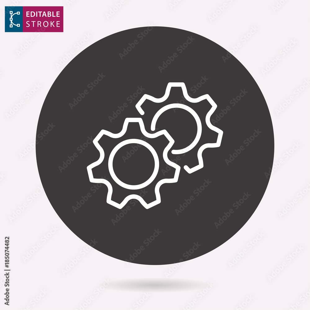 Settings line vector icon. Editable stroke. Settings line vector icon. Editable stroke.