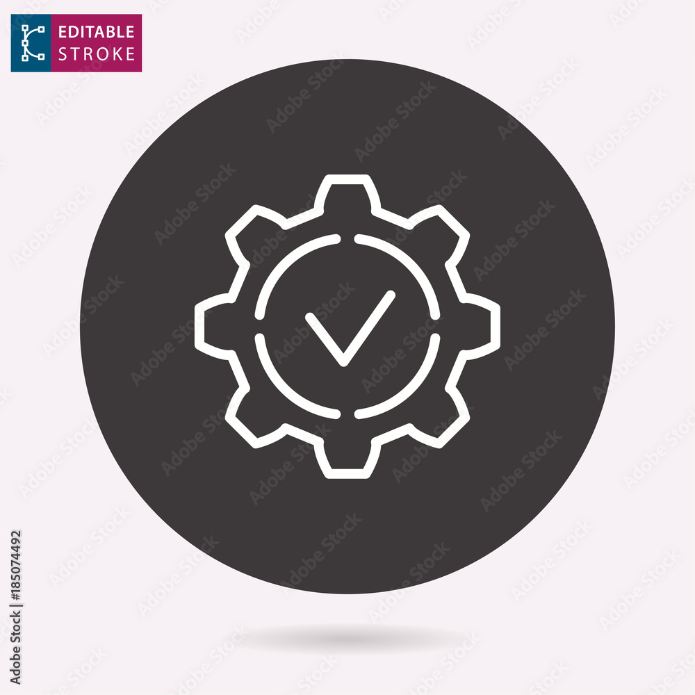 Settings line vector icon. Editable stroke. Settings line vector icon. Editable stroke.