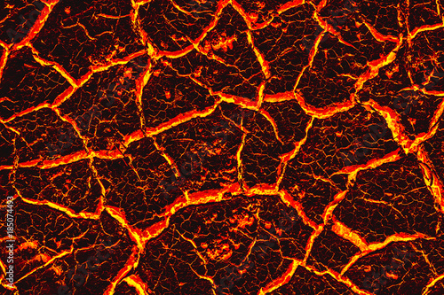 Lava fire on ground texture background.