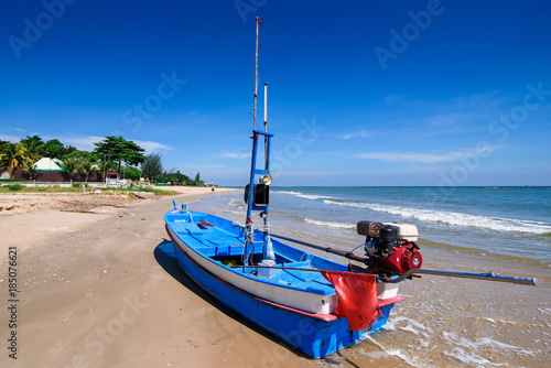 Fishing boats on the beach.Thailand.