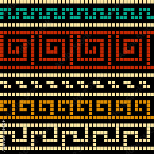 Red and golden geometric gr...